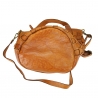 Handtasche aus Leder mit breitem Gewebe