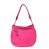 Shoulder bag in woven leather with handle and removable shoulder strap