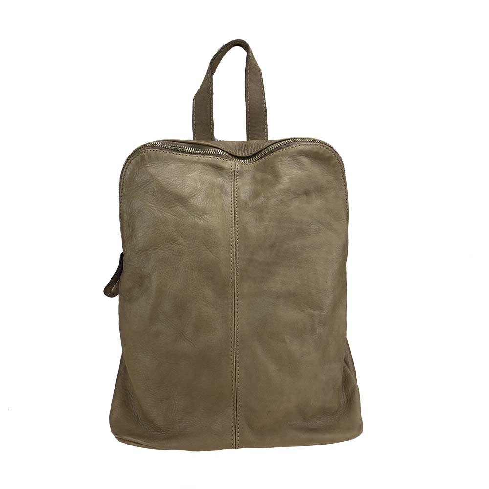 Unisex backpack in soft leather