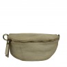 Small clutch bag in smooth leather with adjustable shoulder strap
