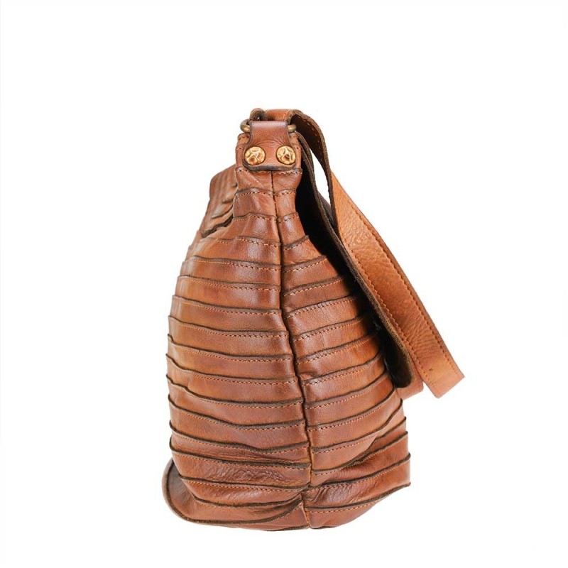 Vintage leather messenger bag