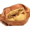 In einen Rucksack umwandelbare Umhängetasche aus geflochtenem Leder