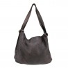 Shoulder bag convertible into backpack in woven leather