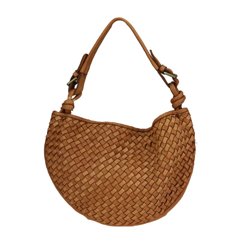 Leather and Woven Bag Strap