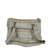 Smooth leather handbag with shoulder strap