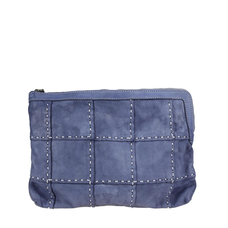 Smooth leather handbag with shoulder strap