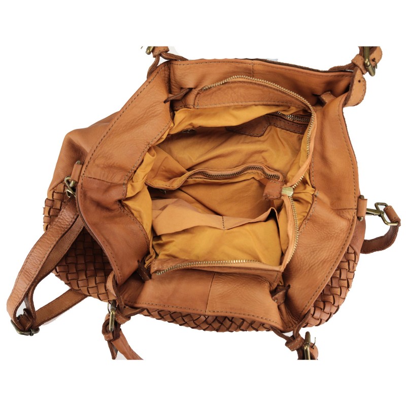 Handtasche aus geflochtenem Leder mit Schulterriemen