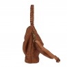 Petit sac à bandoulière en cuir tressé avec bandoulière amovible