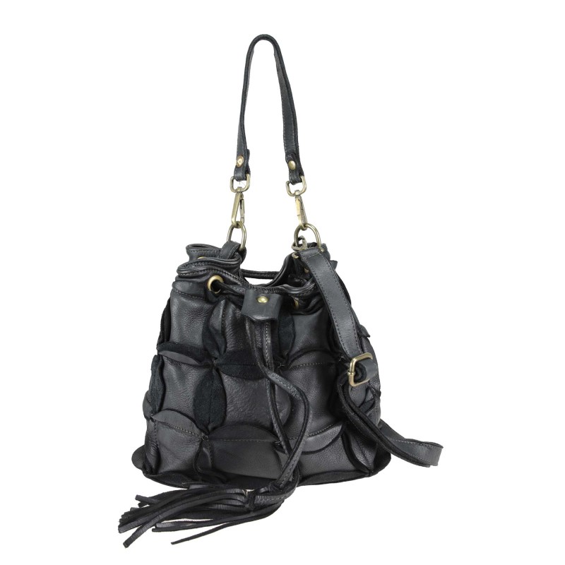 Bucket bag in smooth...