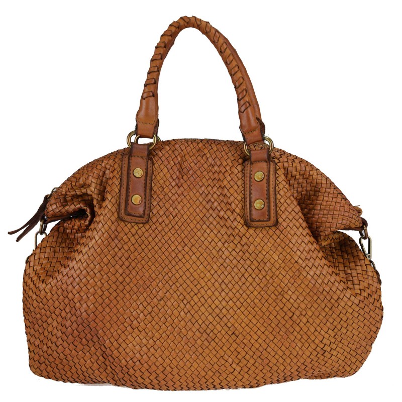 Woven handbag with...