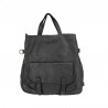 Leather backpack convertible into shoulder bag