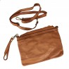Smooth leather crossbody bag with adjustable shoulder strap