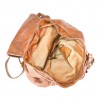 Rucksack aus geflochtenem Leder mit Vordertaschen
