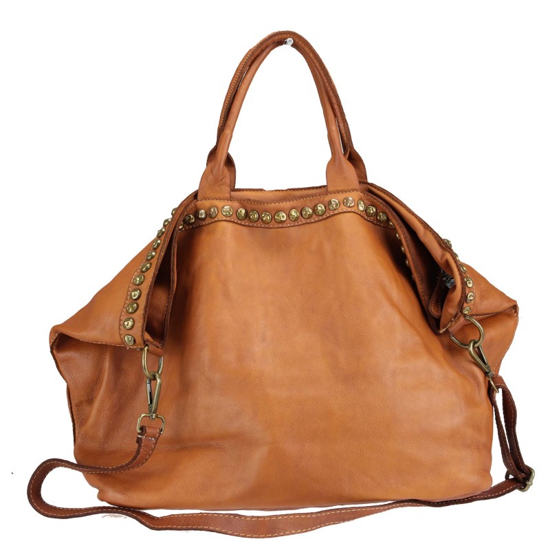 Large bag in smooth leather...