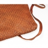 Thin woven leather vintage clutch bag
