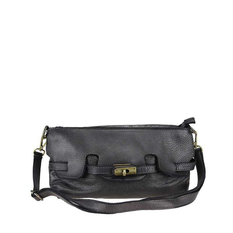 Leather cross-body bag with...