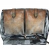 Nylon and leather document holder bag