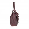Smooth leather shoulder bag with shaded color effect
