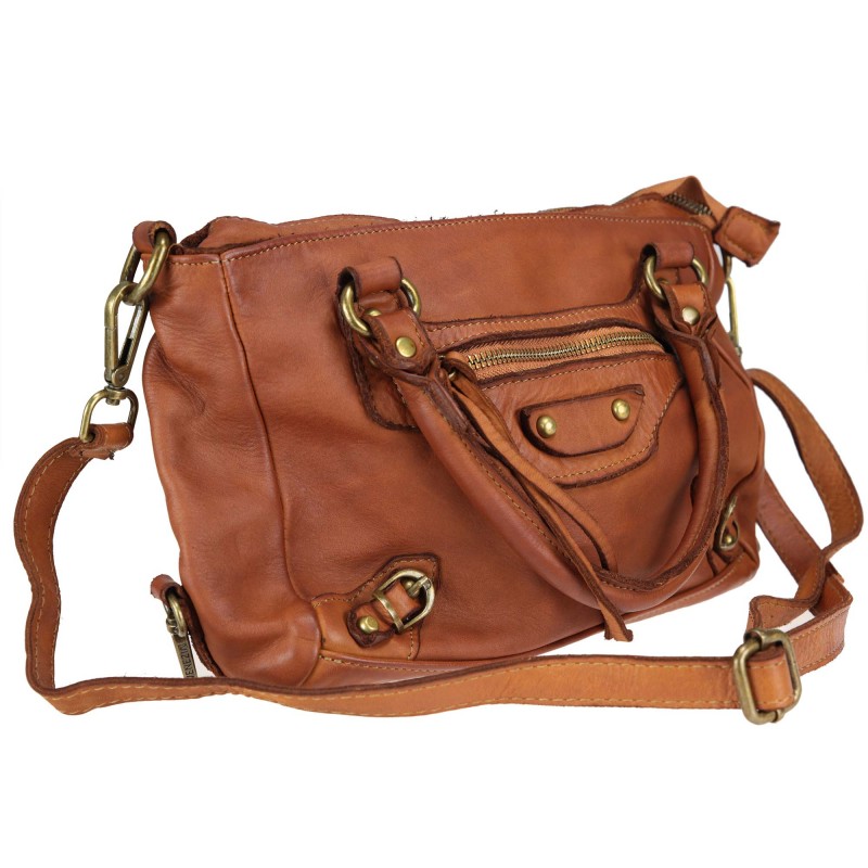 Small handbag in soft leather