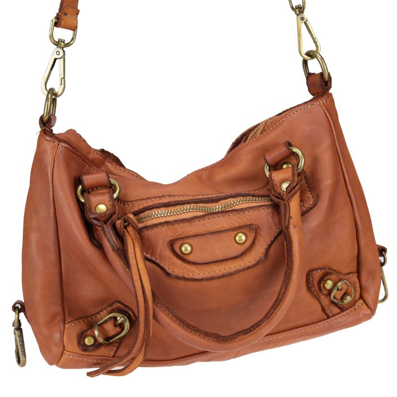 Small handbag in soft leather