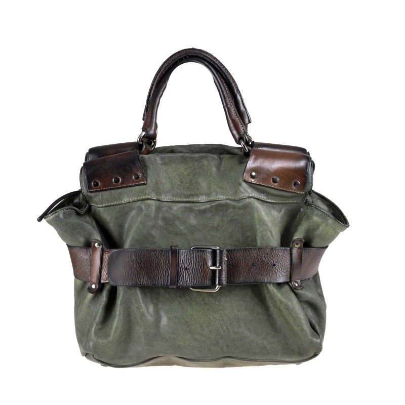 Soft leather handbag with...