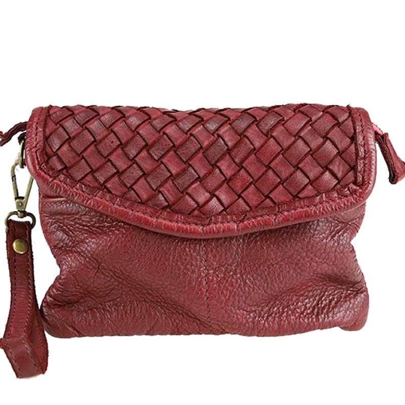 Pochette -shoulder bag with braided leather