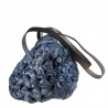 Small shoulder bag with knitted leather