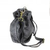 Bucket bag in woven leather