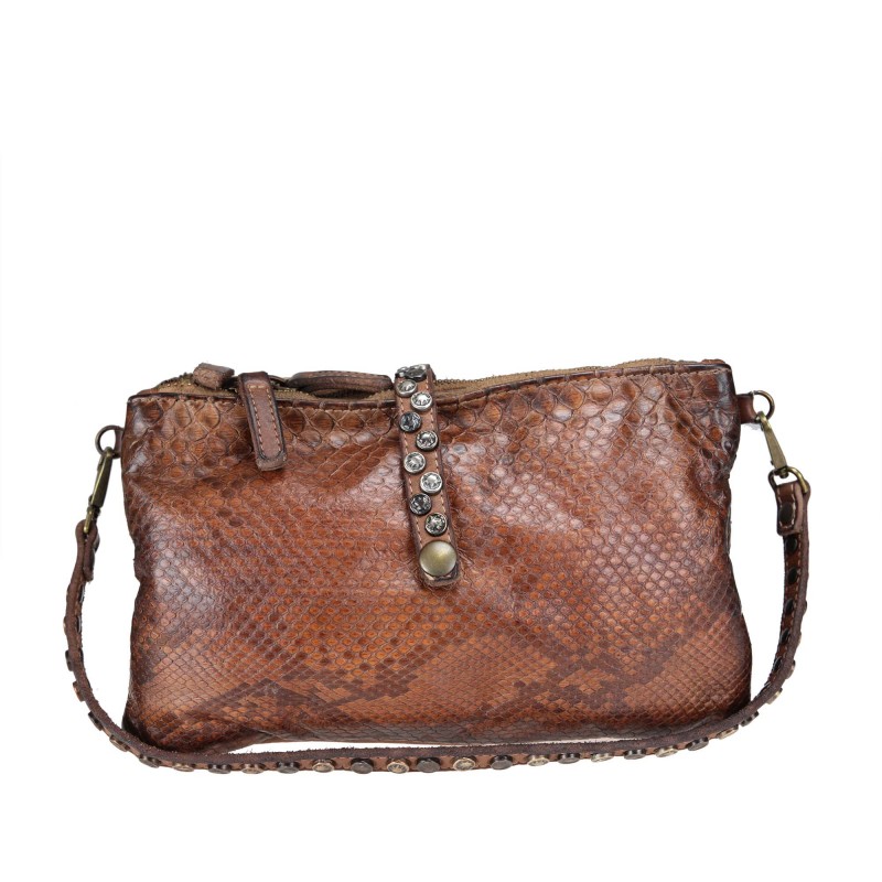 Leather cross-body with 3 compartments