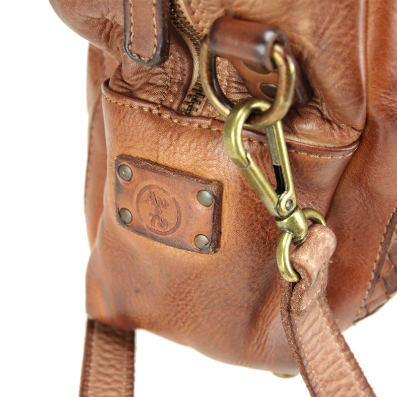 Boston bag in hand-buffed leather
