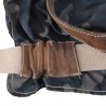 Unisex-Rucksack aus Nylon und gewaschenem Rindsleder
