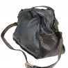 Leather bag with adjustable and removable shoulder strap