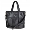 Leather shopping bag with padded handles