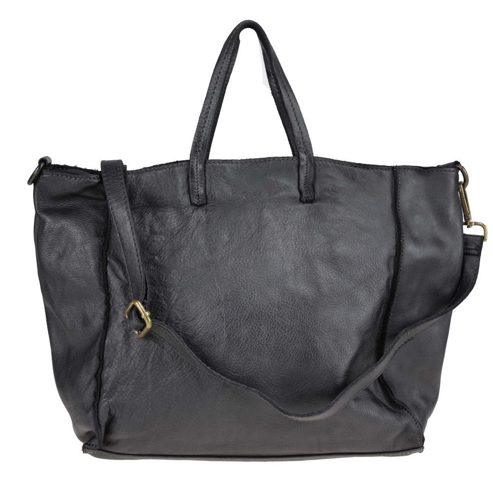 Soft leather shopping bag