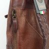 Großer Unisex-Rucksack aus handpoliertem Leder
