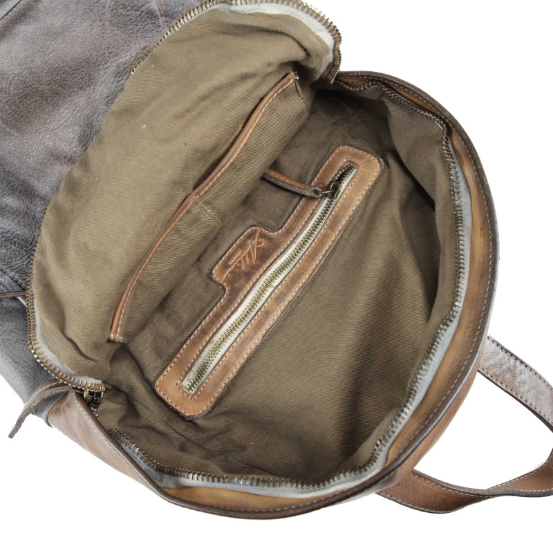 Unisex-Rucksack aus handpoliertem Leder