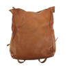 Vintage effect smooth leather backpack