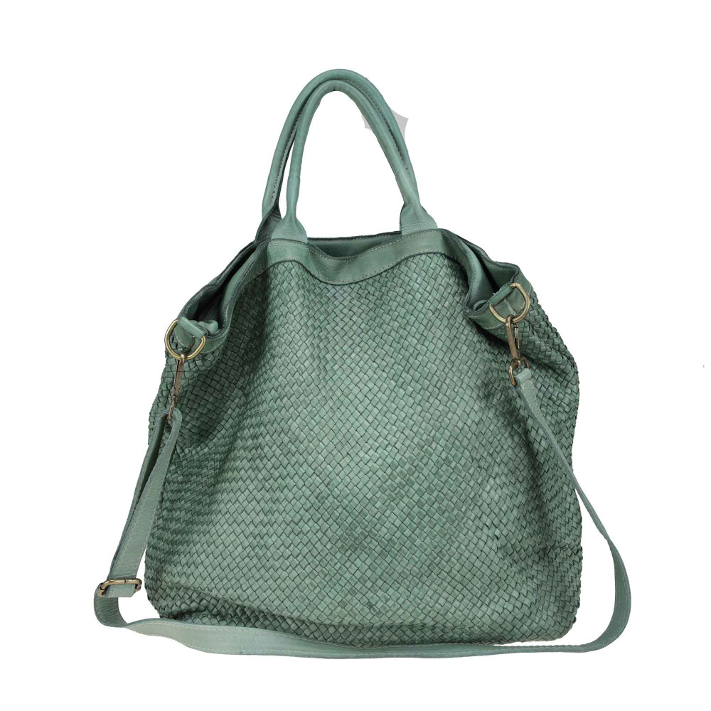 Large handbag in woven leather
